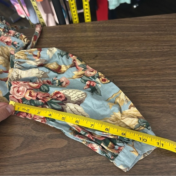 ❤️ Vintage Floral Kids Dress in Blue and Gold 3 - Picture 11 of 11